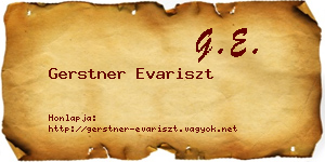 Gerstner Evariszt névjegykártya